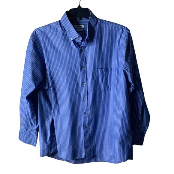 Van Heusen Originals Button Down Shirts Men Size 17/17.5 Pinstripe Casual Formal - Picture 3 of 7